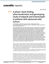 A Phase I Dose-Finding, Pharmacokinetics and Genotyping