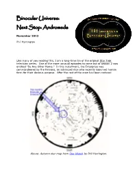 Binocular Universe: Next Stop: Andromeda