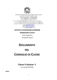 Documento Del Consiglio Di Classe