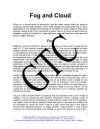 Fog and Cloud