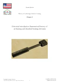 Historical Introduction Summarized History of Air Heating and Sheathed Heating Elements