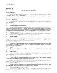 Introduction to Retailing