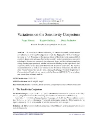 Variations on the Sensitivity Conjecture