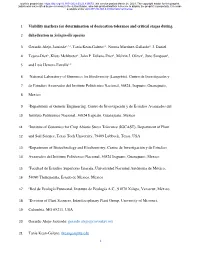 Viability Markers for Determination of Desiccation Tolerance and Critical Stages During
