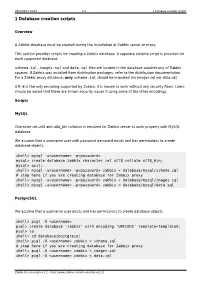1 Database Creation Scripts 1 Database Creation Scripts
