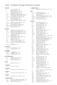 1036 Scripture Passages Related to Hymns