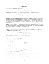 6.1 Definition: the Density Function of Th