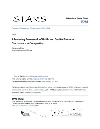 A Modeling Framework of Brittle and Ductile Fractures Coexistence in Composites