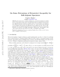 On Some Extensions of Bernstein's Inequality for Self-Adjoint Operators
