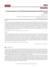 Sains Humanika a Content Analysis on Verses Related With