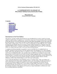 A Comprehensive Glossary of Weather Terms for Storm Spotters
