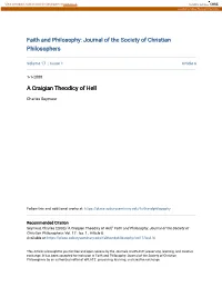 A Craigian Theodicy of Hell