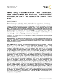 At the Turning Point of the Current Techno-Economic Para