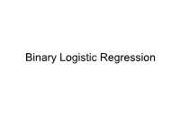Binary Logistic Regression
