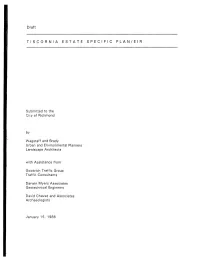 Draft TISCORNIA ESTATE SPECIFIC PLAN/EIR Submitted to the City Of