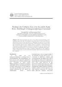Flooding in the Confluence Zone of the Ajay and the Kunur Rivers, West Bengal: a Hydrogeomorphological Assessment
