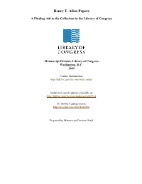 Henry T. Allen Papers [Finding Aid]. Library of Congress. [PDF Rendered