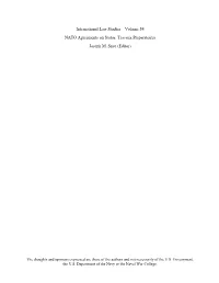 Part I. Final Text on the NATO Agreements on Status C