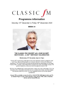 Programme Information