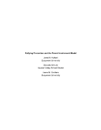 Bullying Prevention and the Parent Involvement Model