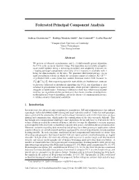 Federated Principal Component Analysis