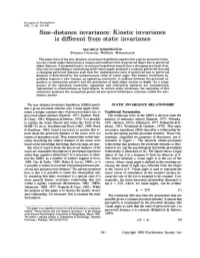 Hershenson (1992) Size-Distance Invariance. Kinetic Invariance Is