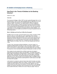 How Real Is the Threat of Deflation to the Banking Industry?