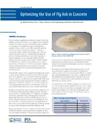 Optimizing the Use of Fly Ash in Concrete
