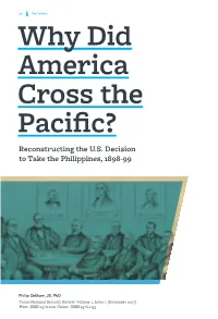 Reconstructing the U.S. Decision to Take the Philippines, 1898-99