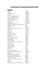 Repertoire List (January 2009) Classical