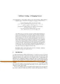 Software Testing: a Changing Career