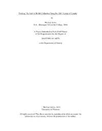 The Irish in British Columbia Using the 1881 Census of Canada