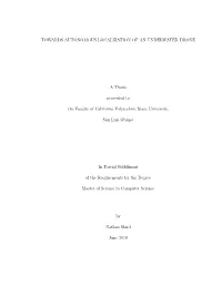 Towards Autonomous Localization of an Underwater Drone