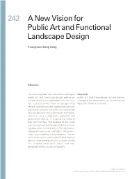 A New Vision for Public Art and Functional Landscape Design