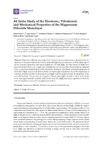 Ab Initio Study of the Electronic, Vibrational, and Mechanical Properties of the Magnesium Diboride Monolayer