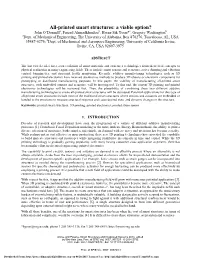 All-Printed Smart Structures: a Viable Option? John O’Donnella, Farzad Ahmadkhanloub, Hwan-Sik Yoon*A, Gregory Washingtonb Adept