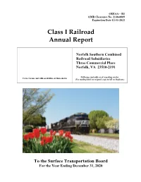 Class I Railroad Annual Report