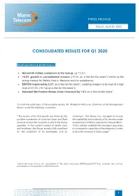 Consolidated Results for Q1 2020