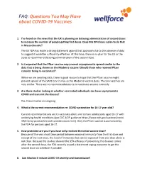 FAQ: Questions You May Have About COVID-19 Vaccines