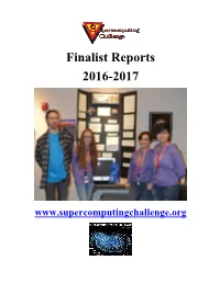 Finalist Reports 2016-2017