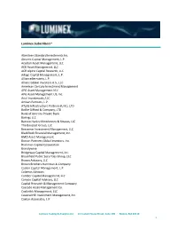Luminex Subscribers*