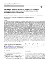 Metagenome, Metatranscriptome, and Metaproteome Approaches Unraveled Compositions and Functional Relationships of Microbial Communities Residing in Biogas Plants