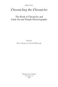 Reading Chronicles and Reshaping the Memory of Manasseh