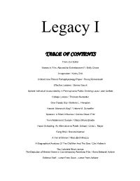 Table of Contents