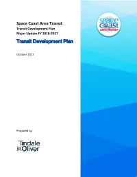 Transit Development Plan Major Update FY 2018‐2027 Transit Development Plan