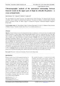 Ultrasonographic Analysis of the Anatomical Relationship Between Femoral Vessels in the Upper Part of Thigh in Critically Ill Patients – a Cross Sectional Study
