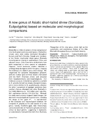 A New Genus of Asiatic Short-Tailed Shrew (Soricidae, Eulipotyphla) Based on Molecular and Morphological Comparisons