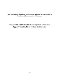Chapter 22 Mid-Columbia Recovery Unit—Mainstem Upper Columbia River Critical Habitat Unit