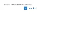 Download Pdf Manual Ab Rocket Instructions