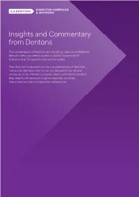 Insights and Commentary from Dentons